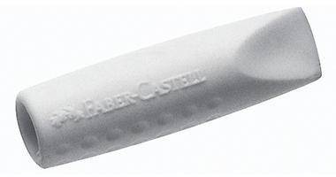 Faber-Castell Radierer Eraser CAP GRIP 2001 grau/weiß 2 St./Pack.