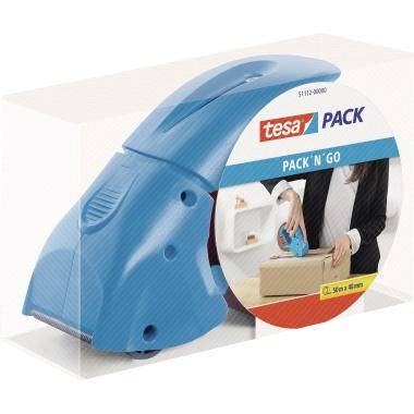 tesa Packbandabroller Pack n Go 51112 blau