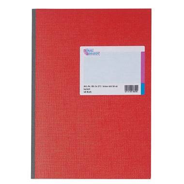 König & Ebhardt Kladde 8614271 DIN A4 kariert 48Blatt rot