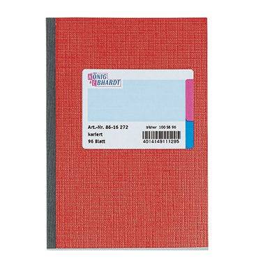 König & Ebhardt Kladde 8615272 DIN A5 kariert 96Blatt rot