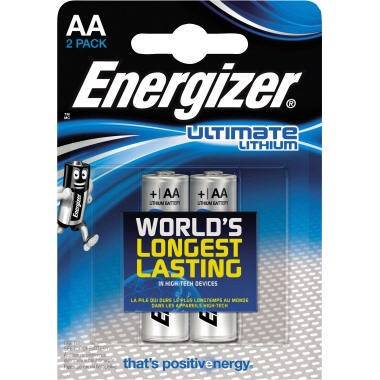 Energizer Batterie Ultimate Lithium 639154 AA Mignon L91 2 St./Pack.