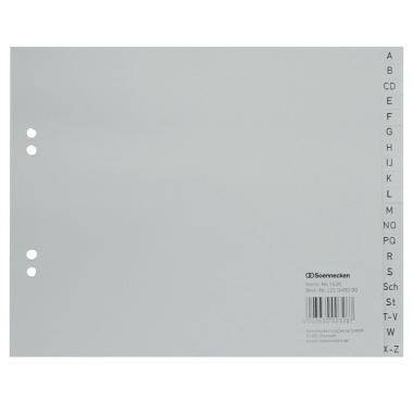 Soennecken Register 1520 DIN A4 A-Z halbe Höhe PP grau