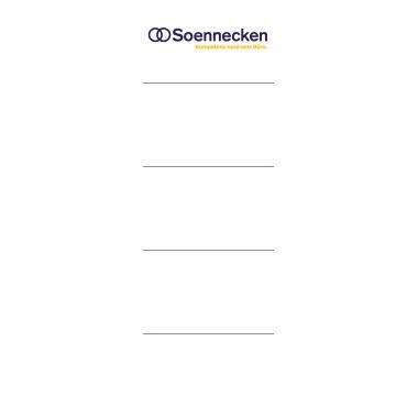 Soennecken Einsteckrückenschild 3372 breit/kurz weiß 10 St./Pack.