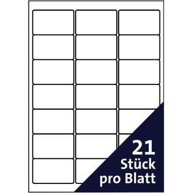 Soennecken Etikett 5750 63,5x38,1mm weiß 2.100 St./Pack.