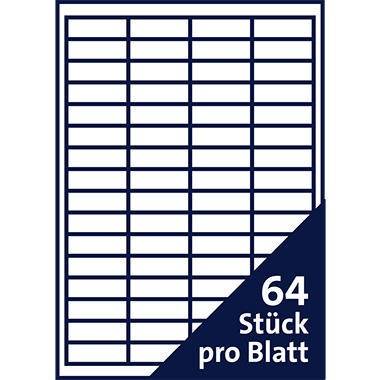 Soennecken Etikett 5756 48,5x16,9mm weiß 6.400 St./Pack.