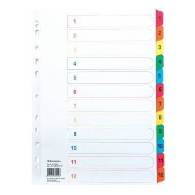 Soennecken Register 1580 DIN A4 1-12 volle Höhe Karton farbig