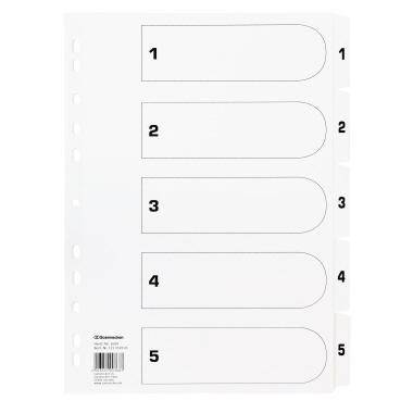 Soennecken Register Mylar 1604 1-5 weiß