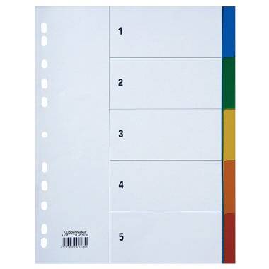 Soennecken Register 1527 DIN A4 blanko volle Höhe PP farbig