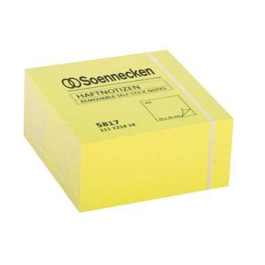 Soennecken Haftnotizwürfel 5817 76x76mm 400Blatt neongelb