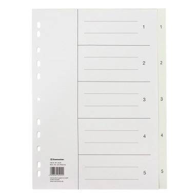 Soennecken Register 2114 DIN A4 1-5 volle Höhe PP weiß