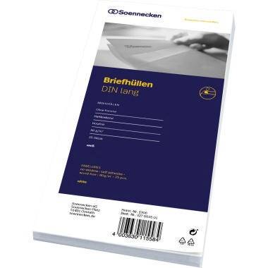 Soennecken Briefhülle 1306 DIN lang oF hk weiß 25 St./Pack.