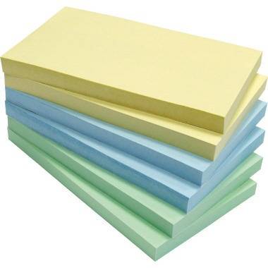 Soennecken Haftnotiz 5834 Recycling 125x75mm 100Blatt sort. 6 St./Pack.