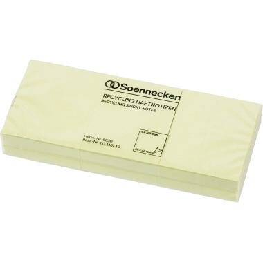 Soennecken Haftnotiz 5830 Recycling 50x40mm 100Blatt gelb 6 St./Pack.