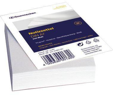 Soennecken Zettelboxeinlage 1147 DIN A7 blanko 200 Bl./Pack.