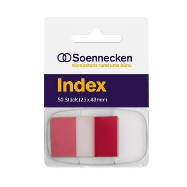 Soennecken Haftstreifen Index 5821 25x43mm 50Streifen rot