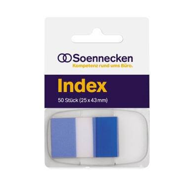 Soennecken Haftstreifen Index 5822 25x43mm 50Streifen blau