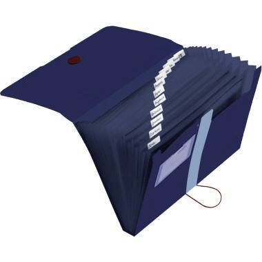 Herlitz Fächermappe 11411261 12Fächer Recycling PP dunkelblau