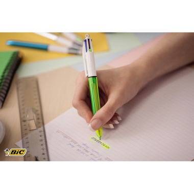 BIC Vierfarbkugelschreiber 4Colours Fluo 933948 bl/sw/rt/neon.ge
