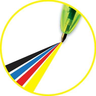 BIC Vierfarbkugelschreiber 4Colours Fluo 933948 bl/sw/rt/neon.ge