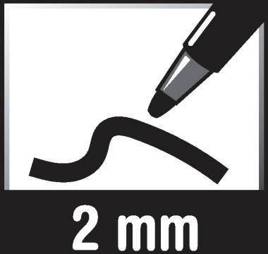 Pentel Permanentmarker N50-AE 2mm Metall konische Spitze sw