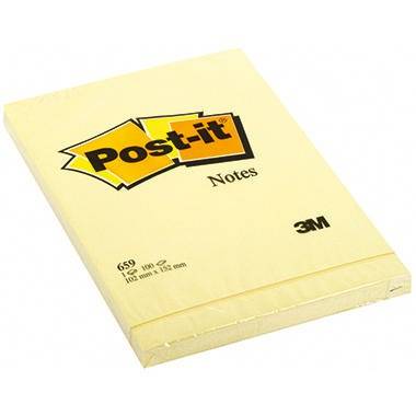 Post-it Haftnotiz 659 102mmx152mm 100Blatt gelb 6 Stück