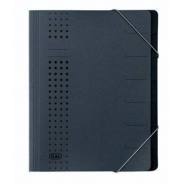 ELBA Ordnungsmappe chic 400001999 DIN A4 7Fächer Karton anthrazit