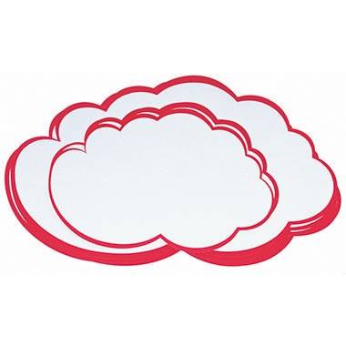 Franken Moderationskarte UMZ W 42x25cm Wolke ws/rt 20 St./Pack.