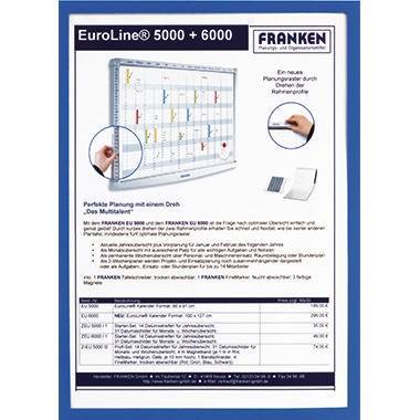 Franken Dokumentenhalter Frame lt X-tra Line ITSA5M 03 DIN A5 blau