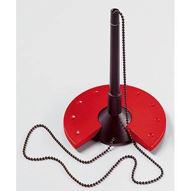 helit Kugelschreiberständer H6359092 10x15,5x10cm Kette sw/rt