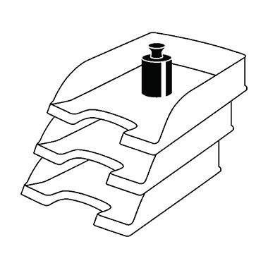 Leitz Briefablage Elegant 52200002 DIN A4 stapelbar PS glasklar