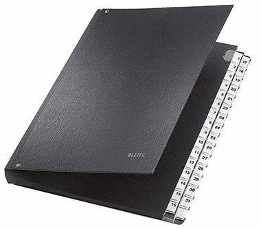 Leitz Pultordner 59310095 DIN A4 1-31 32Fächer Graupappe schwarz