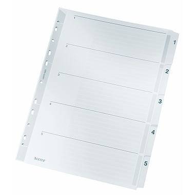 Leitz Register 43230000 DIN A4 1-5 volle Höhe 160g Karton grau