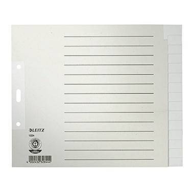 Leitz Register 12240085 blanko DIN A4 15teilig Papier grau