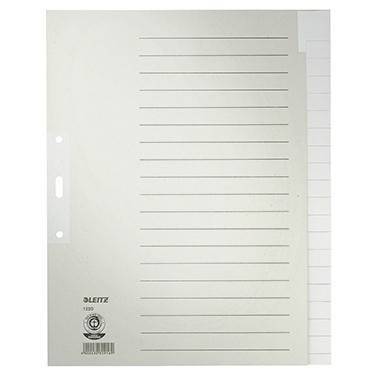 Leitz Register 12200085 blanko DIN A4 20teilig Papier grau