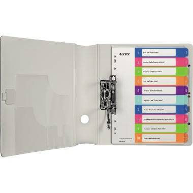 Leitz Register WOW 12430000 DIN A4 1-10 volle PP Höhe farbig