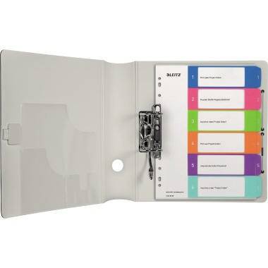 Leitz Register WOW 12420000 DIN A4 1-6 volle Höhe PP farbig