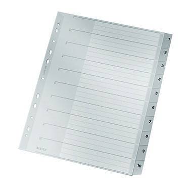 Leitz Register 12800000 DIN A4 1-10 Polypropylen grau