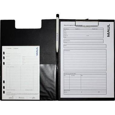 MAUL Klemmbrettmappe 2339290 DIN A4 max. 8mm Karton/Folienüberzug sw