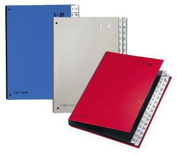 PAGNA Pultordner 24329-14 DIN A4 1-31 32Fächer Polyprpylen si