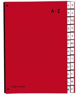 PAGNA Pultordner 24249-01 DIN A4 A-Z 24Fächer Polypropylen rt