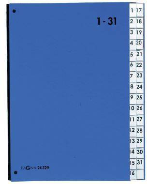 PAGNA Pultordner 24329-02 DIN A4 1-31 32Fächer Polypropylen bl