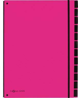 PAGNA Pultordner 24129-34 34x26,5x2cm 12Fächer dunkelrosa