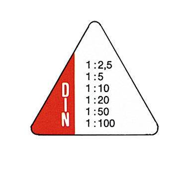RUMOLD Dreikantmaßstab 160/DIN/30 Ingenieur 30cm Kunststoff weiß