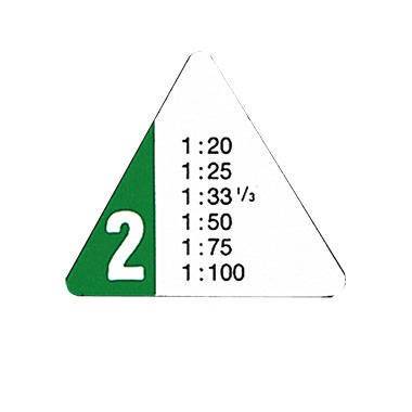 RUMOLD Dreikantmaßstab 150/2/30 Berufsschule 30cm Kunststoff weiß