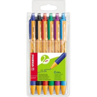 STABILO Kugelschreiber pointball 6030/6 0,5mm sortiert 6 St./Pack.
