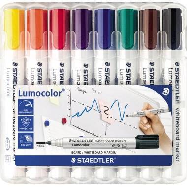 Whiteboardmarker Lumocolor 8St Box Lumocolor 351 WP8 2mm sort 8 St./Pa