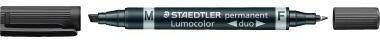 Staedtler Zweispitzmarker Lumocolor 348 B-9 nachfüll Rund/Keil schwarz