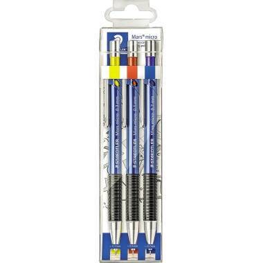 STAEDTLER Druckbleistift Mars 775 SC WP3 HB sortiert 3 St./Pack.