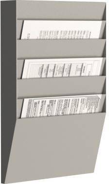Paperflow Wand-Sortiertafel H 6F A4H1X6.02 DIN A4 grau
