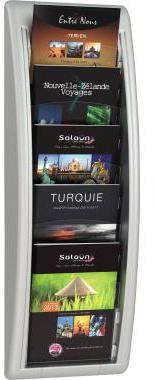 Paperflow Prospekthalter QUICK BLICK 4063.35 5Fächer aluminium